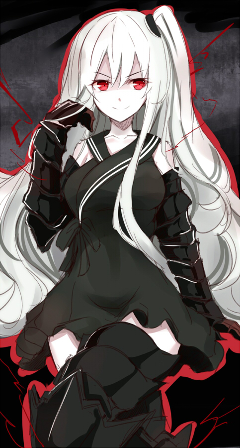 aircraft carrier oni (kantai collection) drawn by takehana_note