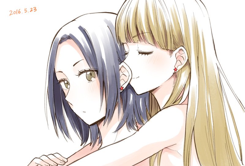 kusakabe chiharu and akizuki izumi (ano ko ni kiss to shirayuri wo) drawn by canno