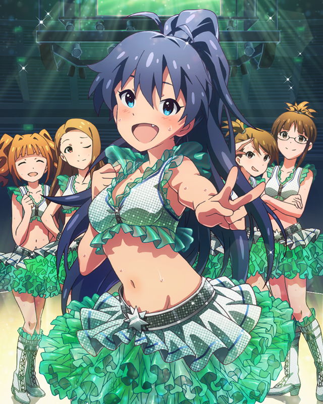 minase iori, ganaha hibiki, takatsuki yayoi, akizuki ritsuko, and futami ami (idolmaster and 1 more)