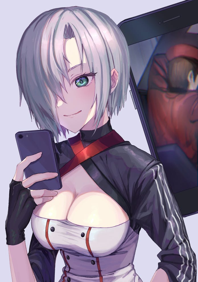 commander and mg5 (girls' frontline) drawn by yokai_cucumber