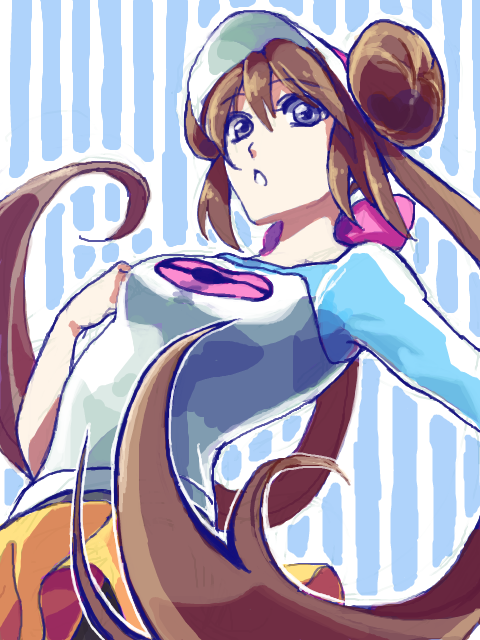 rosa (pokemon and 1 more) drawn by knm-0909