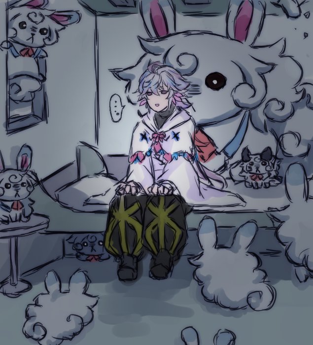 fou and merlin (fate and 2 more) drawn by echo_all