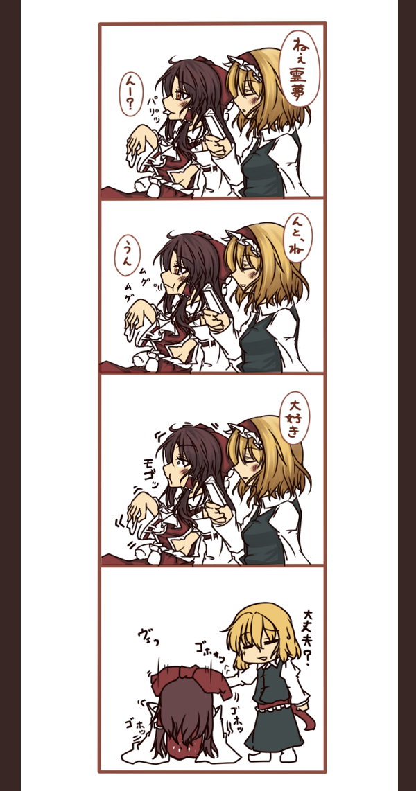 hakurei reimu and alice margatroid (touhou) drawn by ayame_nako