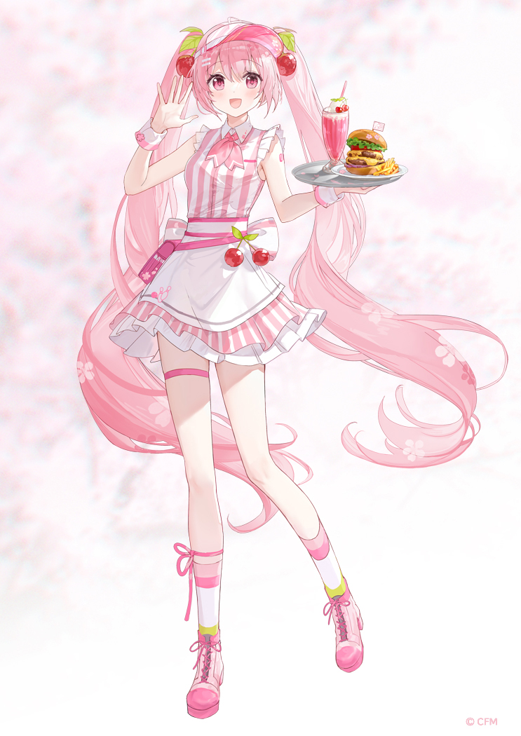 hatsune miku and sakura miku (vocaloid) drawn by fuumi_(radial_engine)