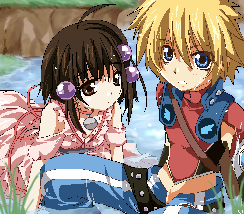reala and kyle dunamis (tales of and 2 more) drawn by kurot