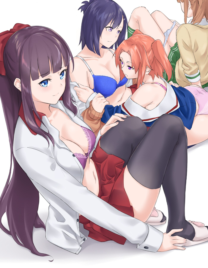 takimoto hifumi, yonomori kobeni, vignette tsukinose april, and kurahashi riko (new game! and 4 more) drawn by saruno_(eyesonly712)