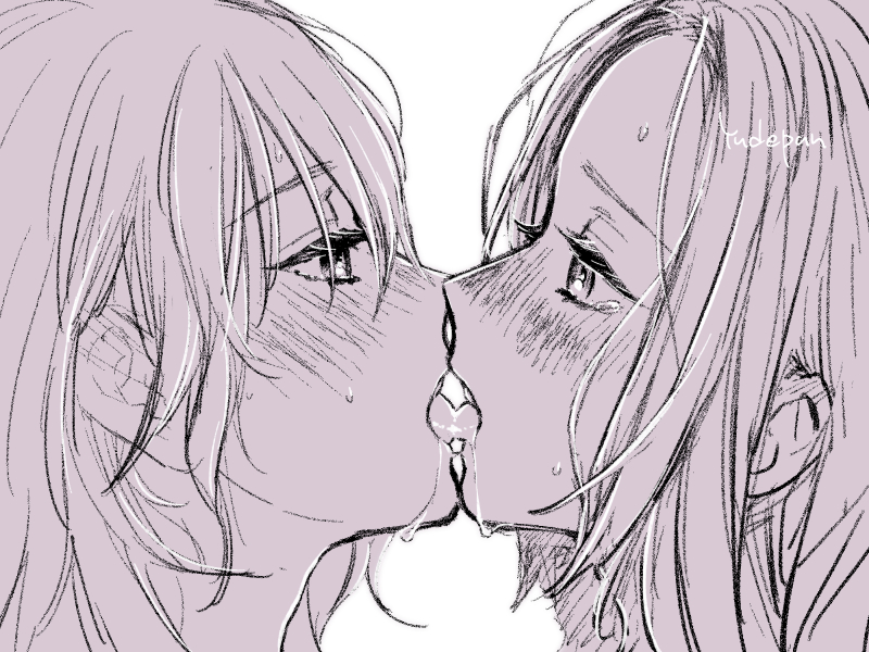 female byleth and edelgard von hresvelg (fire emblem and 1 more) drawn by yudepan_(yuri_no_sugata)