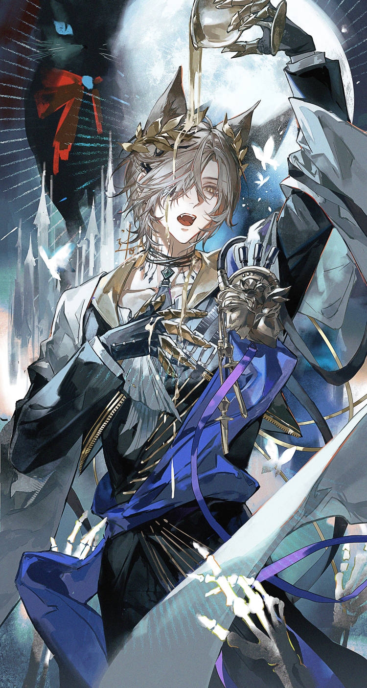 phantom, miss christine, and tragodia (arknights) drawn by sqloveraven
