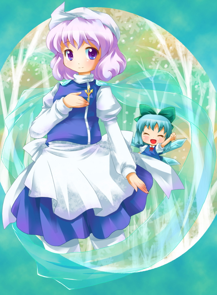 cirno and letty whiterock (touhou) drawn by michii_yuuki