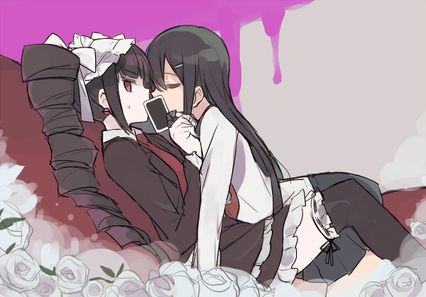 celestia ludenberg and maizono sayaka (danganronpa and 1 more) drawn by mizuki_(koko_lost)