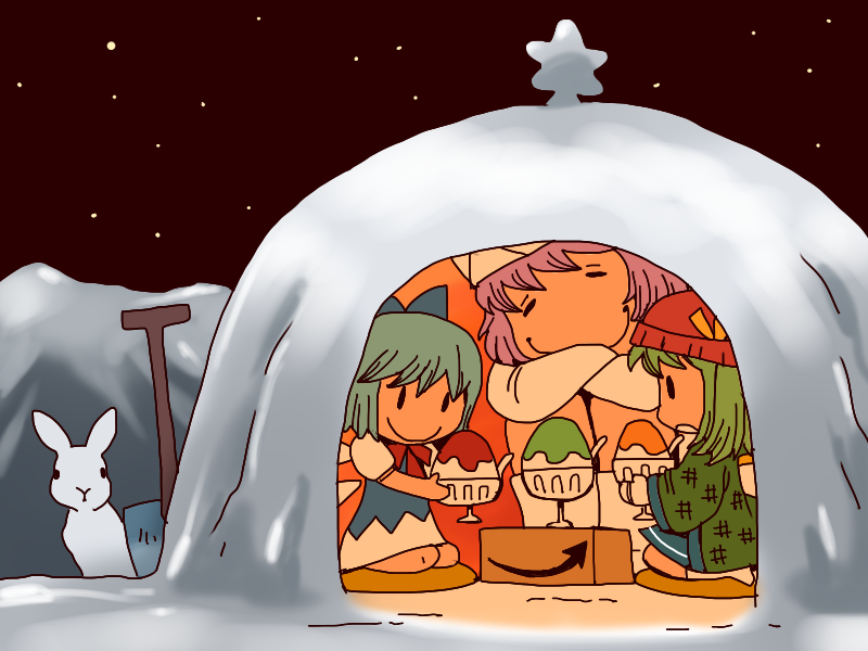 cirno, daiyousei, and letty whiterock (touhou and 1 more) drawn by onikobe_rin