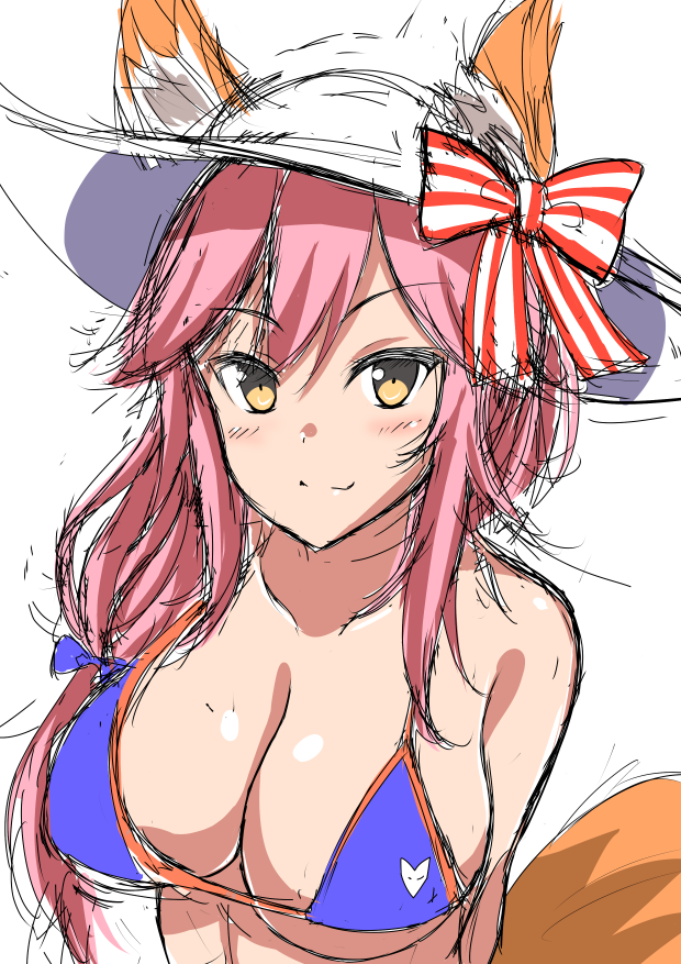 tamamo and tamamo no mae (fate and 2 more) drawn by wonawo