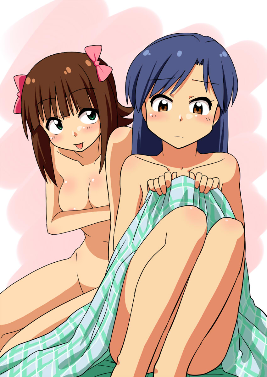 kisaragi chihaya and amami haruka (idolmaster) drawn by kozou_(rifa)