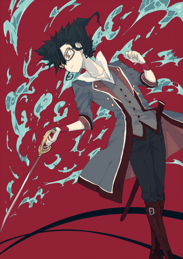 tsurugi kyousuke and fushimi saruhiko (inazuma eleven and 2 more) drawn by tsubonari