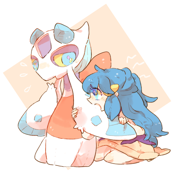 dawn and froslass (pokemon and 1 more) drawn by katiko