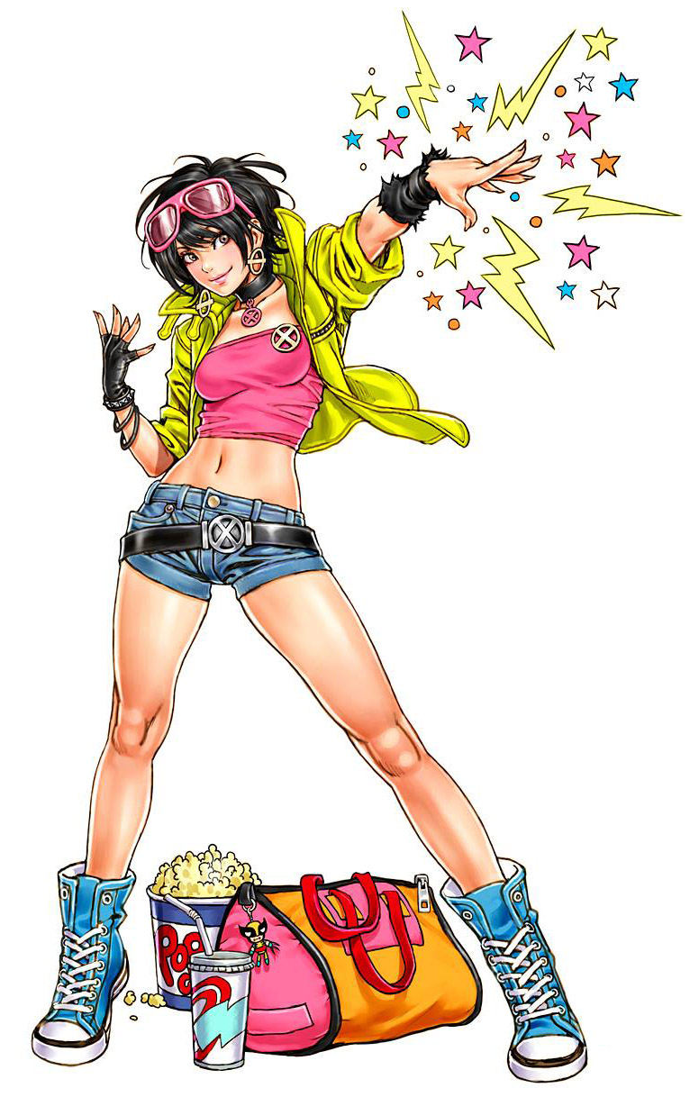 wolverine and jubilee (marvel and 2 more) drawn by yamashita_shun'ya
