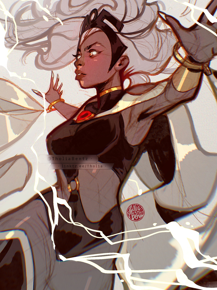 storm (marvel and 1 more) drawn by tholia_bentz