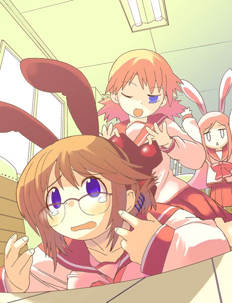 komaki manaka, lucy maria misora, and sasamori karin (to heart and 1 more) drawn by watarai_keiji