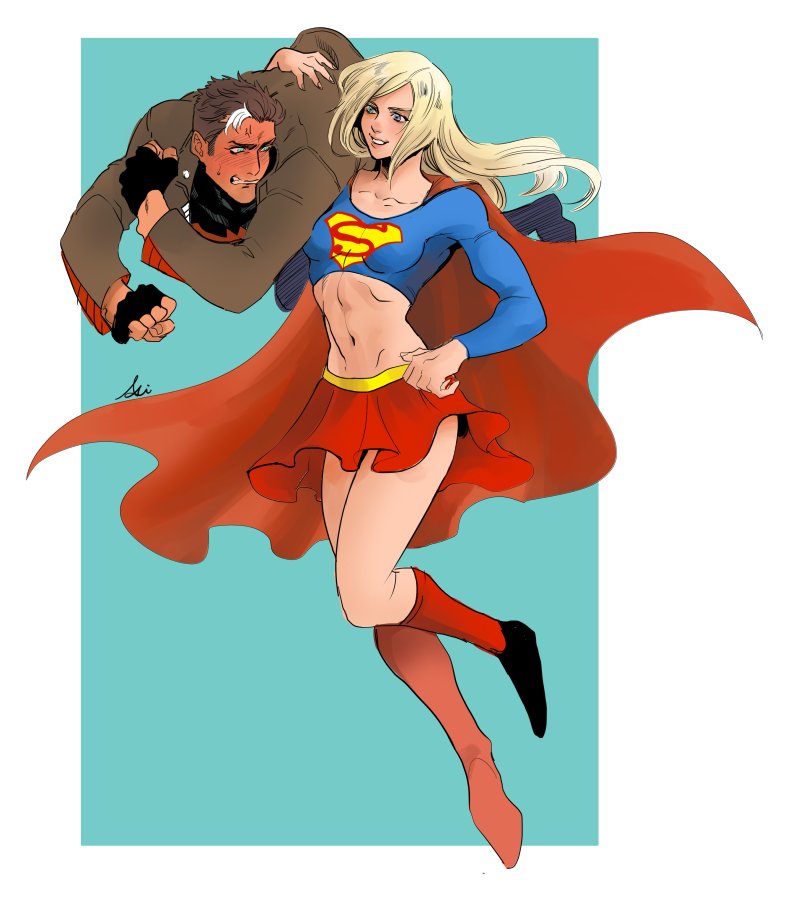 supergirl, jason todd, and red hood (dc comics) drawn by aki4500199