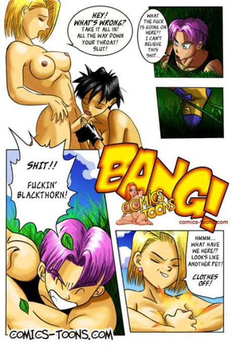 android 18, trunks, and videl (dragon ball and 1 more)