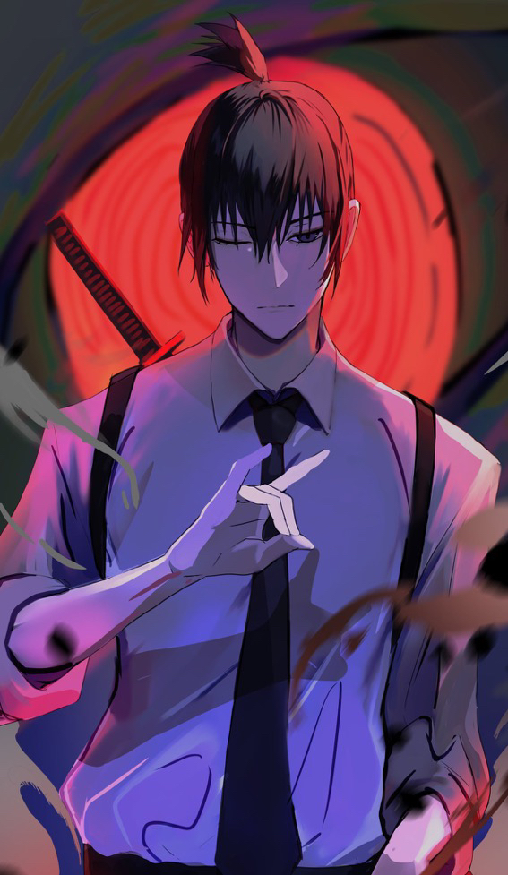 hayakawa aki and fox devil (chainsaw man) drawn by ogura_aoi