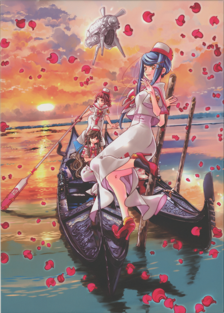 aika granzchesta, akira ferrari, and azusa mclaren (aria) drawn by amano_kozue