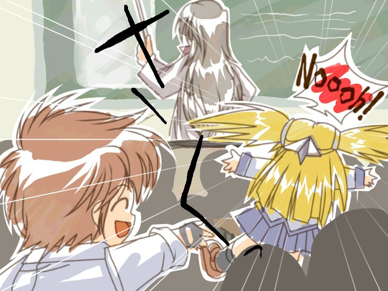 touma hikaru, kurashima nagisa, and tachibana ayaka (izumo) drawn by yamamoto_kazue