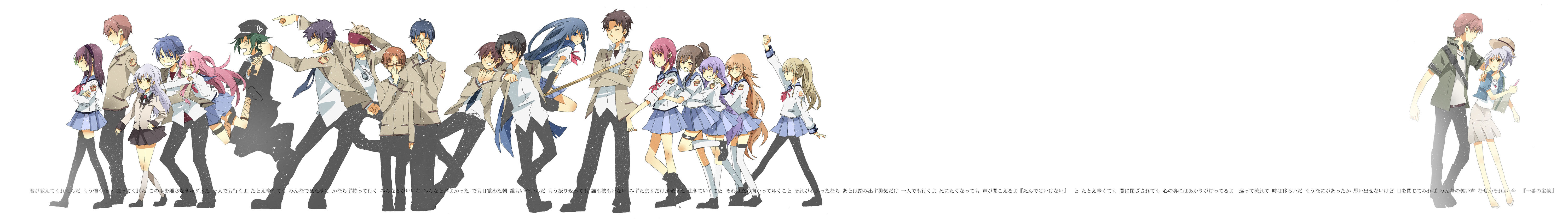 Tenshi Yui Yuri Hinata Otonashi And 14 More Angel Beats Drawn By New Yamari Danbooru