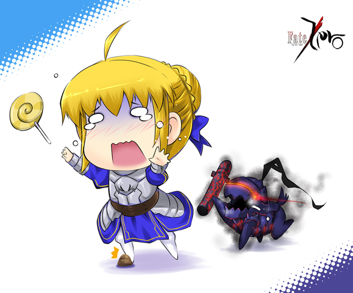 artoria pendragon, saber, and berserker (fate and 1 more) drawn by butter-t