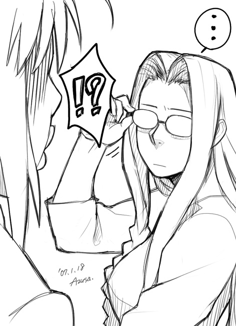 artoria pendragon, saber, and medusa (fate and 1 more) drawn by azusa_(hws)