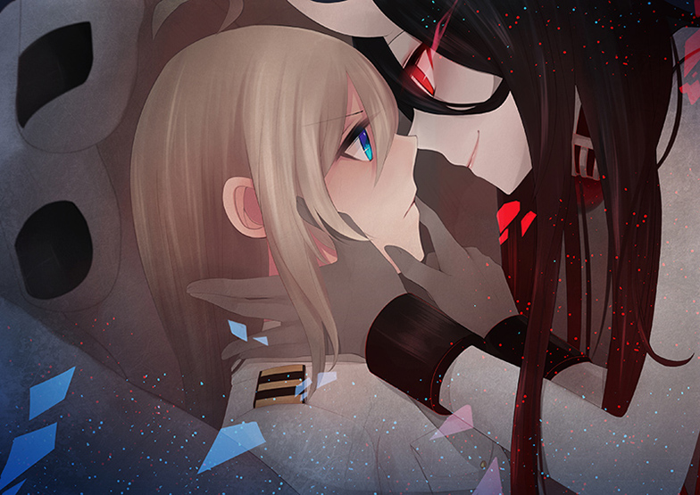 female admiral and battleship princess (kantai collection) drawn by hinagi_(fox_priest)