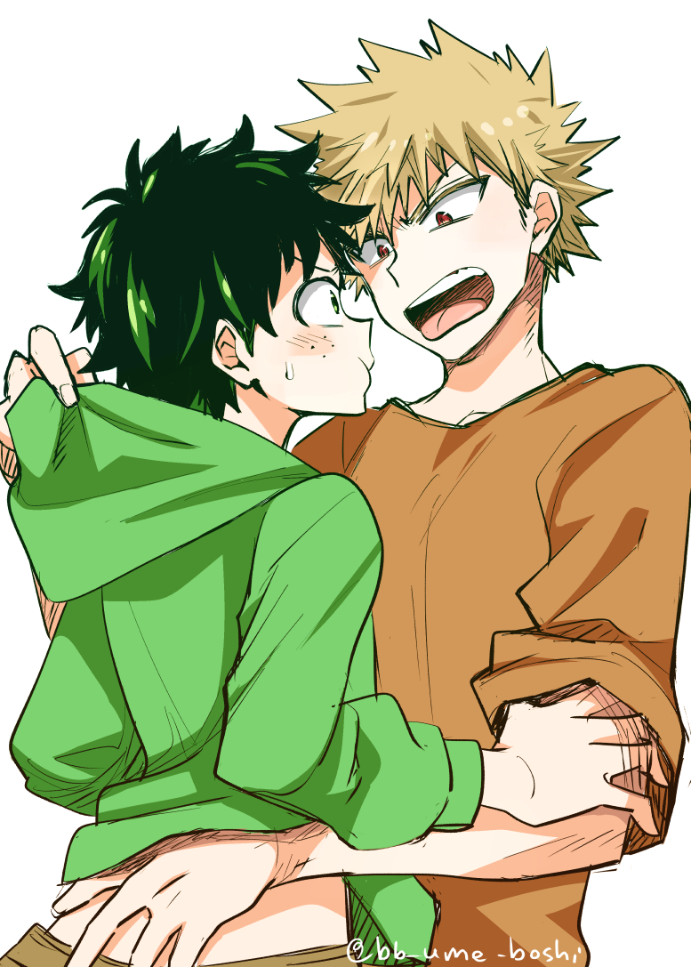 midoriya izuku and bakugou katsuki (boku no hero academia) drawn by ume_(326310)