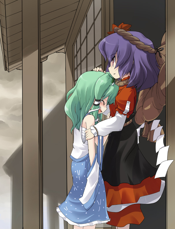 kochiya sanae and yasaka kanako (touhou) drawn by mamo_williams