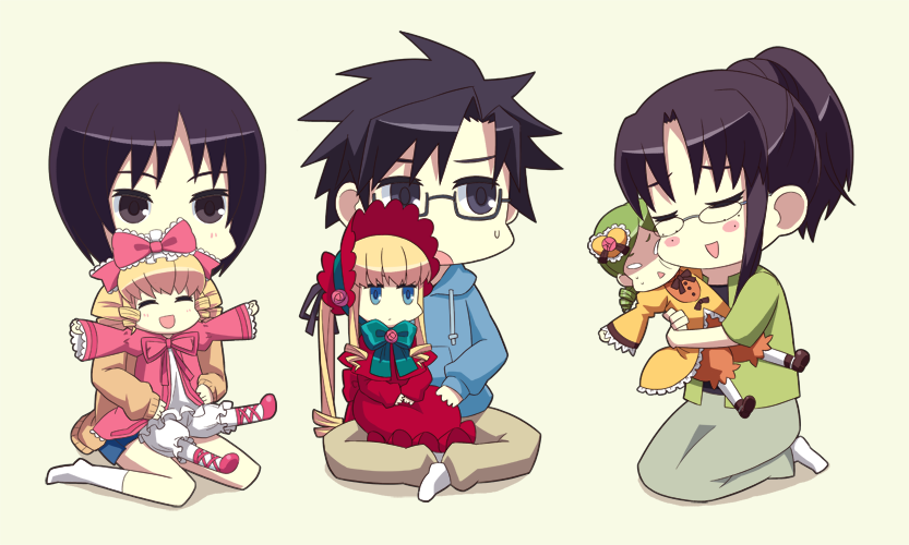 shinku, hinaichigo, kanaria, sakurada jun, kashiwaba tomoe, and 1 more (rozen maiden) drawn by aka_(s3637)