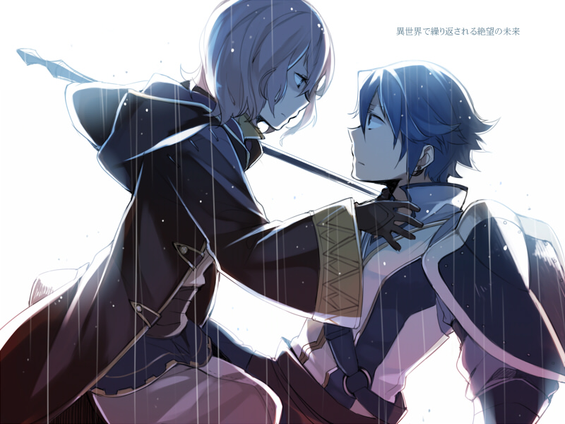 female morgan and inigo (fire emblem and 1 more) drawn by hanokage