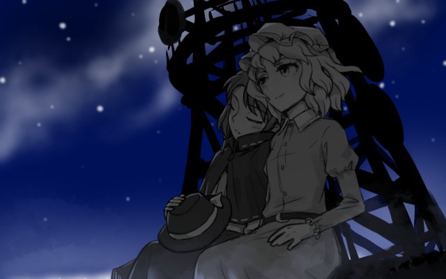 usami renko and maribel hearn (touhou) drawn by meimaru_inuchiyo