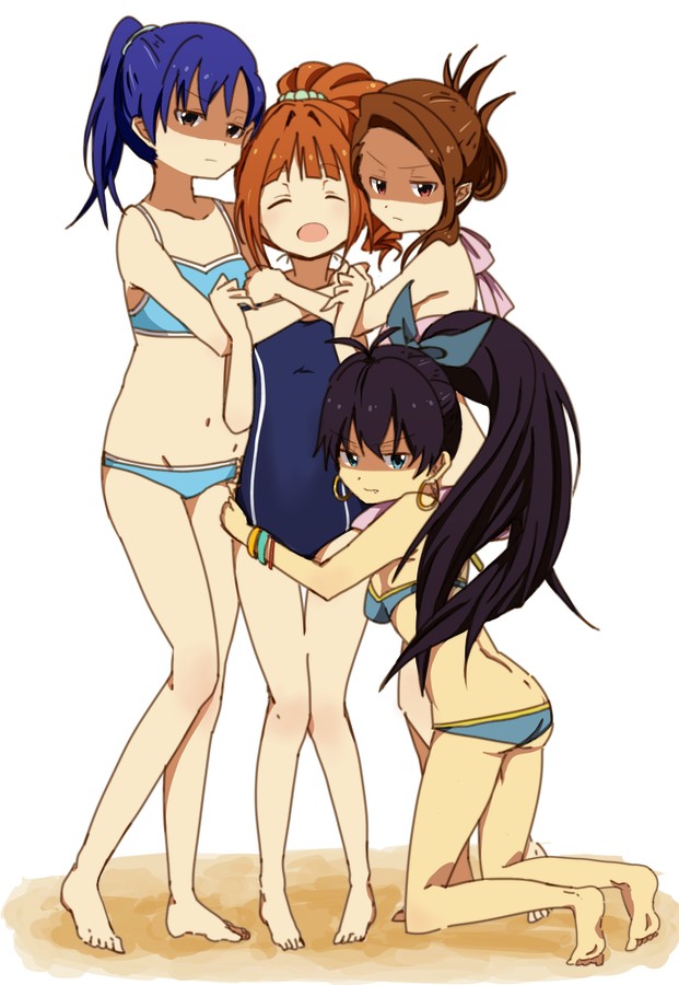 kisaragi chihaya, minase iori, ganaha hibiki, and takatsuki yayoi (idolmaster) drawn by yayamori