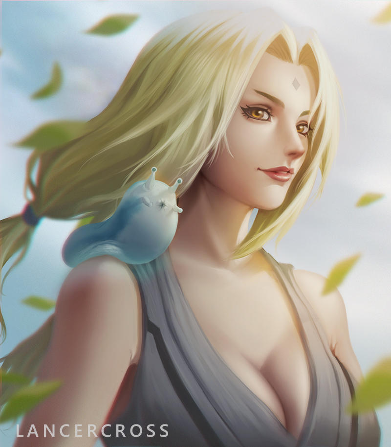 tsunade and katsuyu (naruto) drawn by lancercross