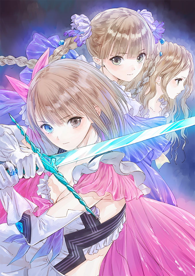 shirai hinako, shijou yuzuki, and shijou raimu (blue reflection and 1 more) drawn by kishida_mel