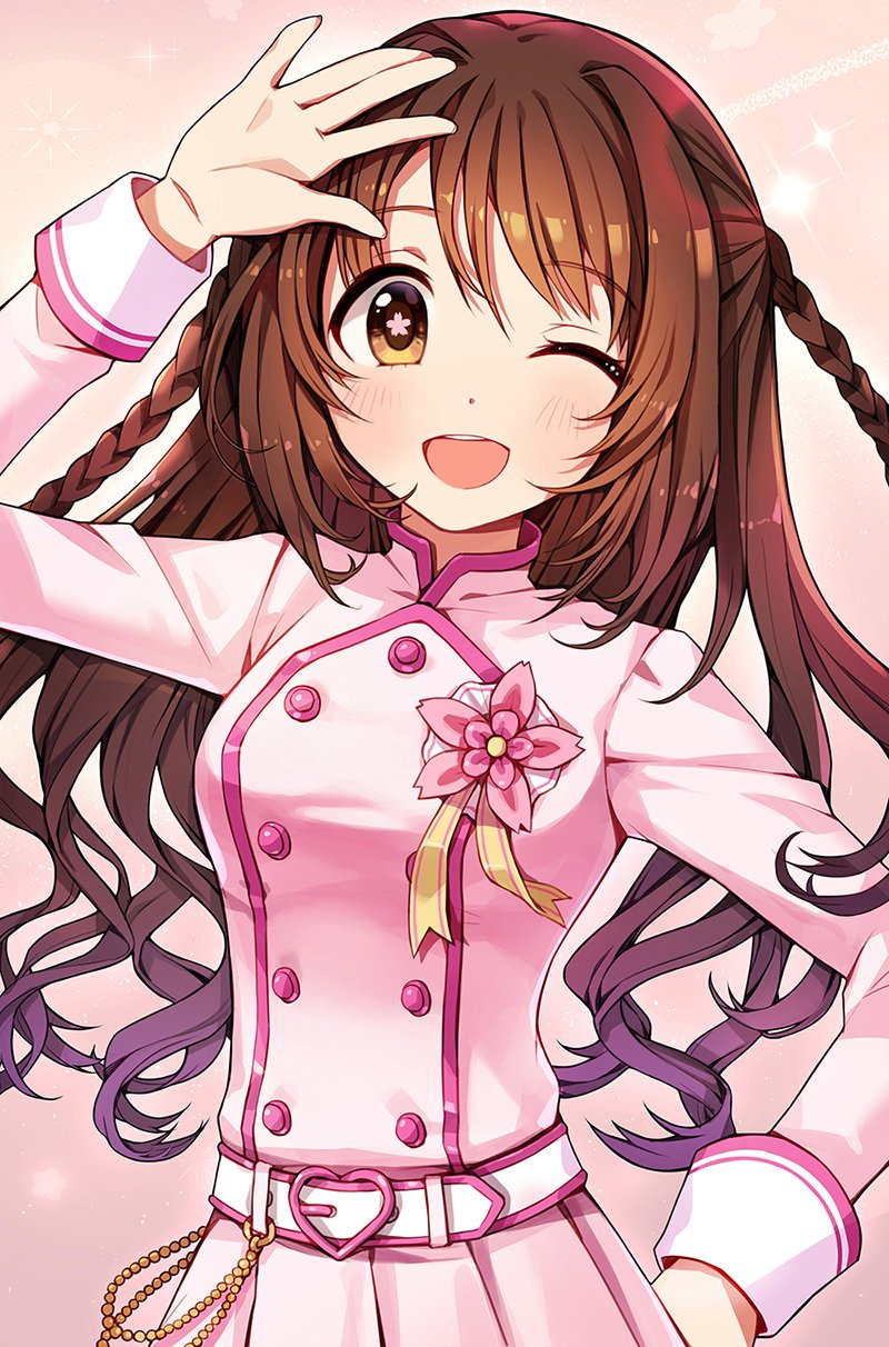 shimamura uzuki (idolmaster and 1 more) drawn by pinkiepies2