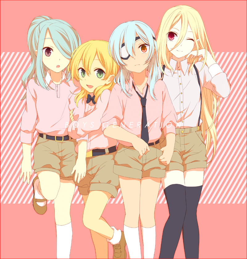 kazemaru ichirouta, afuro terumi, miyasaka ryou, and sakuma jirou (inazuma eleven) drawn by nerisuke