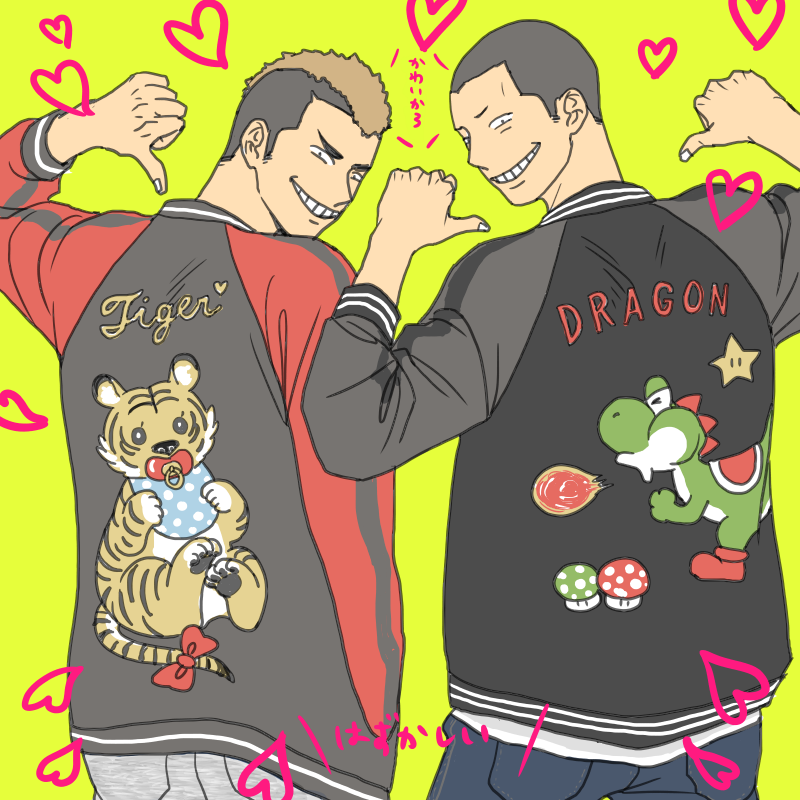yoshi, tanaka ryuunosuke, and yamamoto taketora (mario and 1 more) drawn by gimme