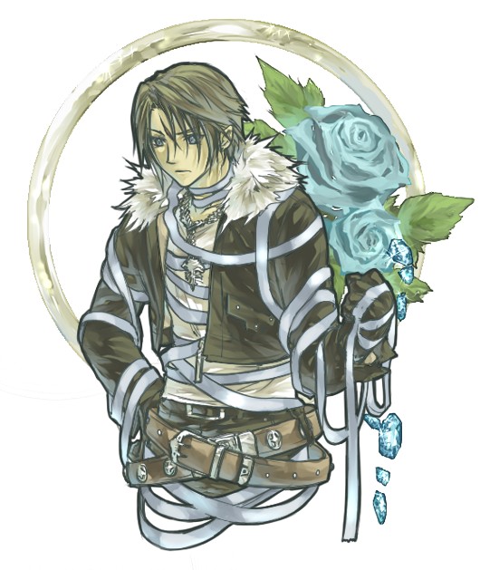 squall leonhart (final fantasy and 1 more) drawn by hinokami