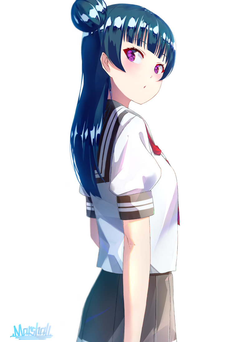 tsushima yoshiko (love live! and 1 more) drawn by marshall_(wahooo)