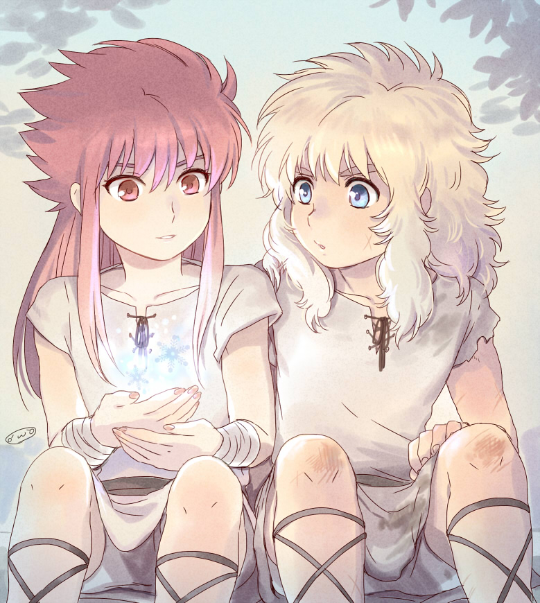 aquarius camus and scorpio milo (saint seiya) drawn by mizuhara_aki