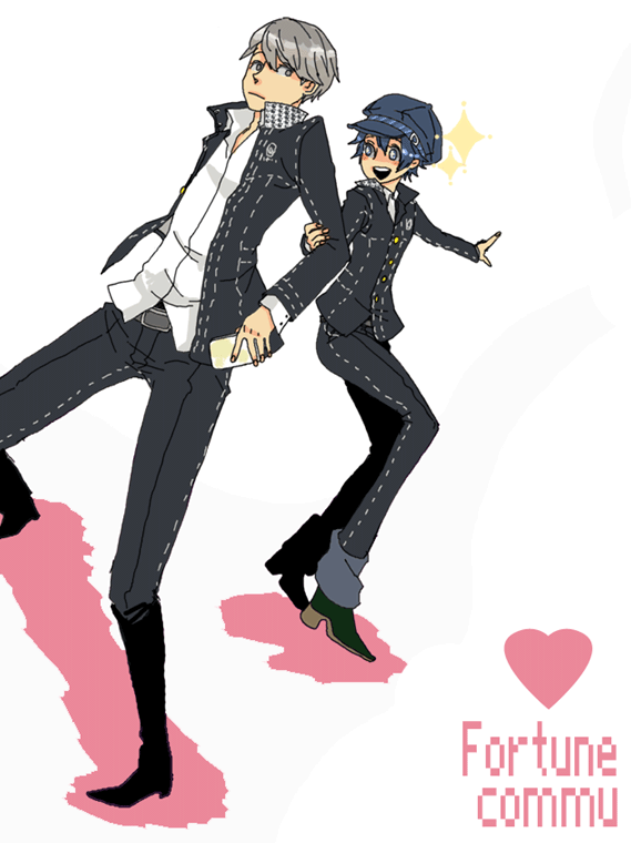 narukami yu and shirogane naoto (persona and 1 more) drawn by ten_(ch)