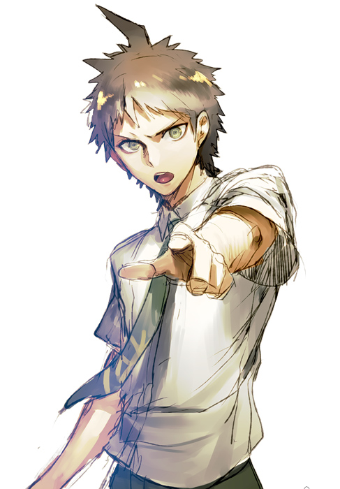 hinata hajime (danganronpa and 1 more) drawn by kokutan_kitsunen