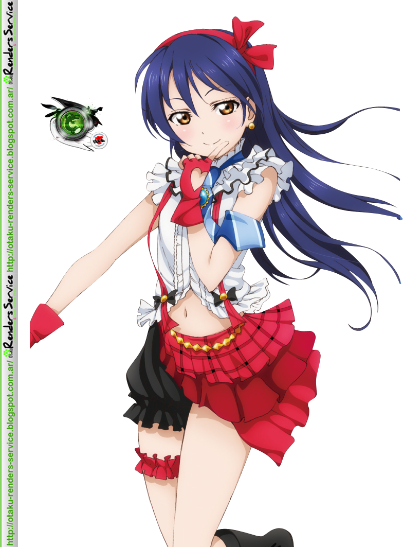 sonoda umi (love live! and 1 more) drawn by ors_anime_renders