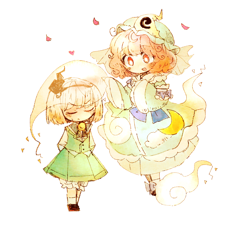 konpaku youmu and saigyouji yuyuko (touhou) drawn by mokumoku22