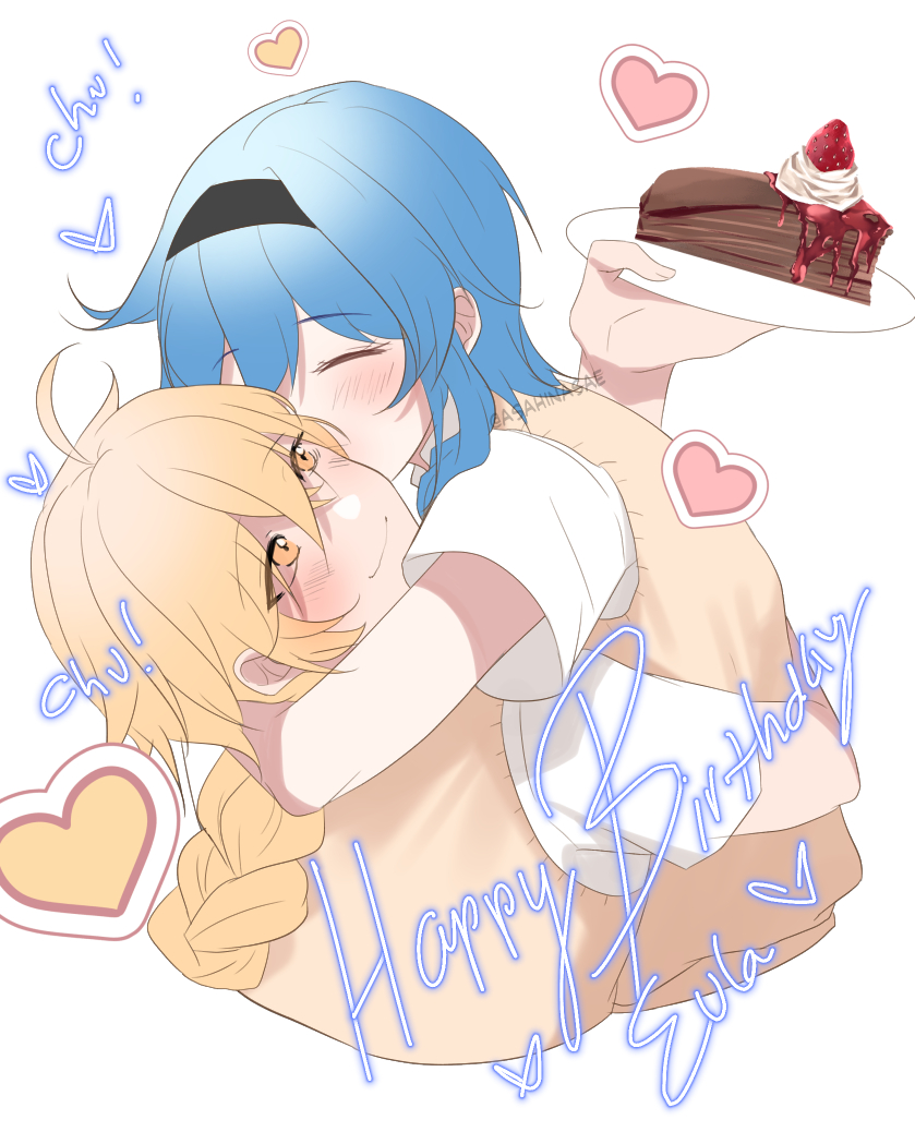 aether and eula (genshin impact) drawn by sae_(asahinasae)